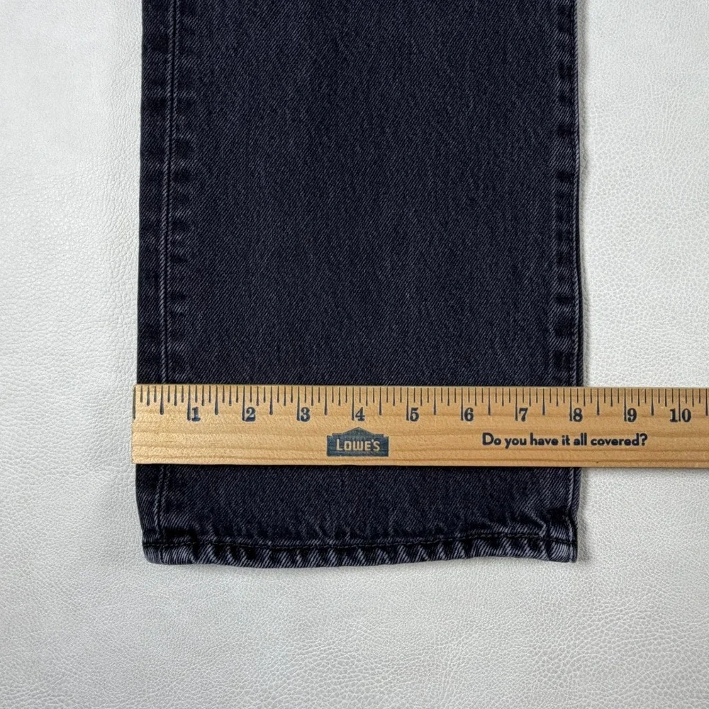 Levis 501 Original Fit Mens 36x30 Jeans Charcoal Black Straight Leg